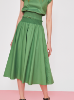 Green Flared Skirt_1