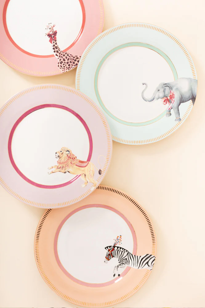 Set of 4 Animal Dinner Plates