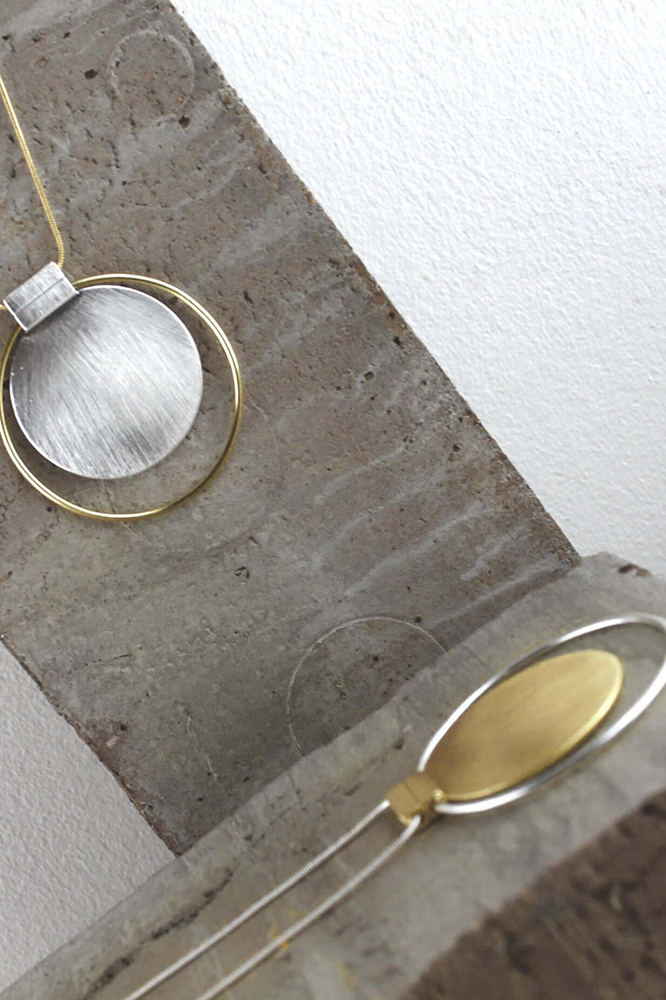 Gold Plated Large Circle Necklace