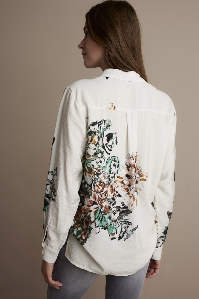 Cream Floral Patterned Blouse