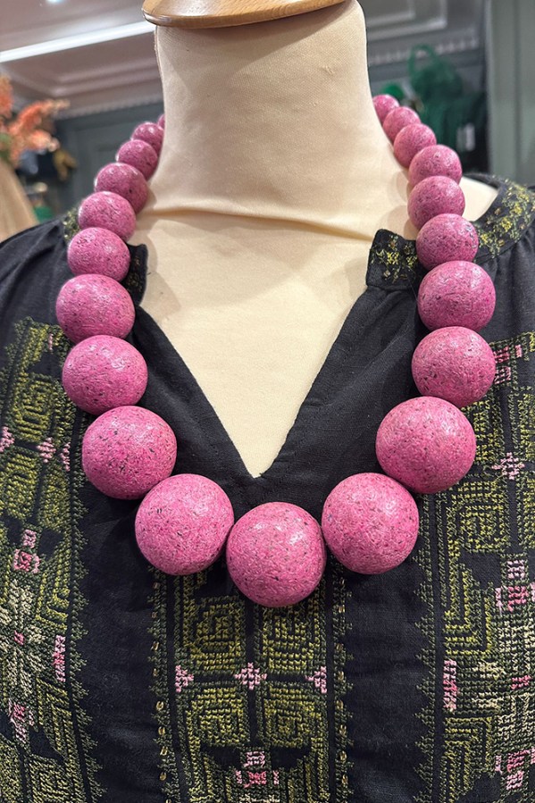 Large Pink Bobble Necklace