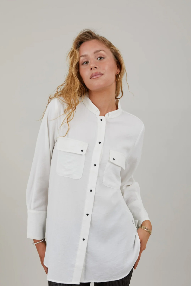 White Shirt with Pockets